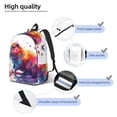 thumbnail image 4 of Naloa Watercolor Butterfly Guinea Pig Canvas Backpack for Men Women Rucksack Casual Travel Daypack College Tote Satchel Bookbag for Teens-Medium, 4 of 7