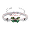 thumbnail image 2 of Herrnalise Butterfly Charm Bracelet - AdjustableHand Woven Bracelets, Inspirational Butterfly Bracelet for Teen Girls, Cute Butterfly Charm Bracelets Valentine's Day Mother's Day Gifts, 2 of 8