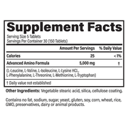 Advanced Amino Formula - Essential Amino Acid Supplement, 150 Tablets, 8 Essential Amino Acids, Post-Workout Recovery, Muscle Support, Energy & Stamina, Vegan, Gluten-Free, GMO-Free