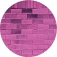thumbnail image 1 of Ahgly Company Machine Washable Indoor Round Transitional Medium Violet Red Pink Area Rugs, 8' Round, 1 of 7
