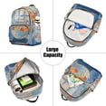 thumbnail image 5 of FORMRS Mini Backpack Purse for Women Quilted Travel Daypack Casual Shoulder Bag, Blue Goldfish, 5 of 7