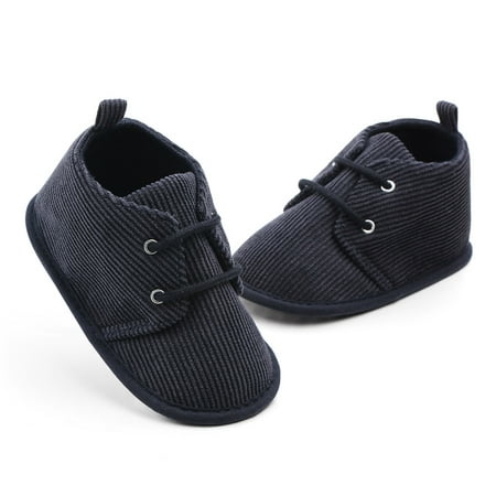 

Douhoow Baby First Walkers Infant Boys Ribbed Solid Soft Sole Crib Shoes Sneakers 0-18 Months