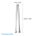 thumbnail image 2 of Serving Tongs, 2pack 6Inch Stainless Steel Ice Tongs, Tiny Tongs for Appetizers, Sugar, Bar, Dessert (Silver), 2 of 5