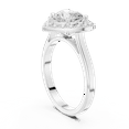 thumbnail image 3 of Zuwelria 1.82 Carat Beautiful Heart Cut | D/VVS1 Moissanite Diamond Engagement Ring - Halo Bridal Ring - Promise Ring | 18K White Gold Over Sterling Silver | D/VVS1 Size 5, 3 of 8