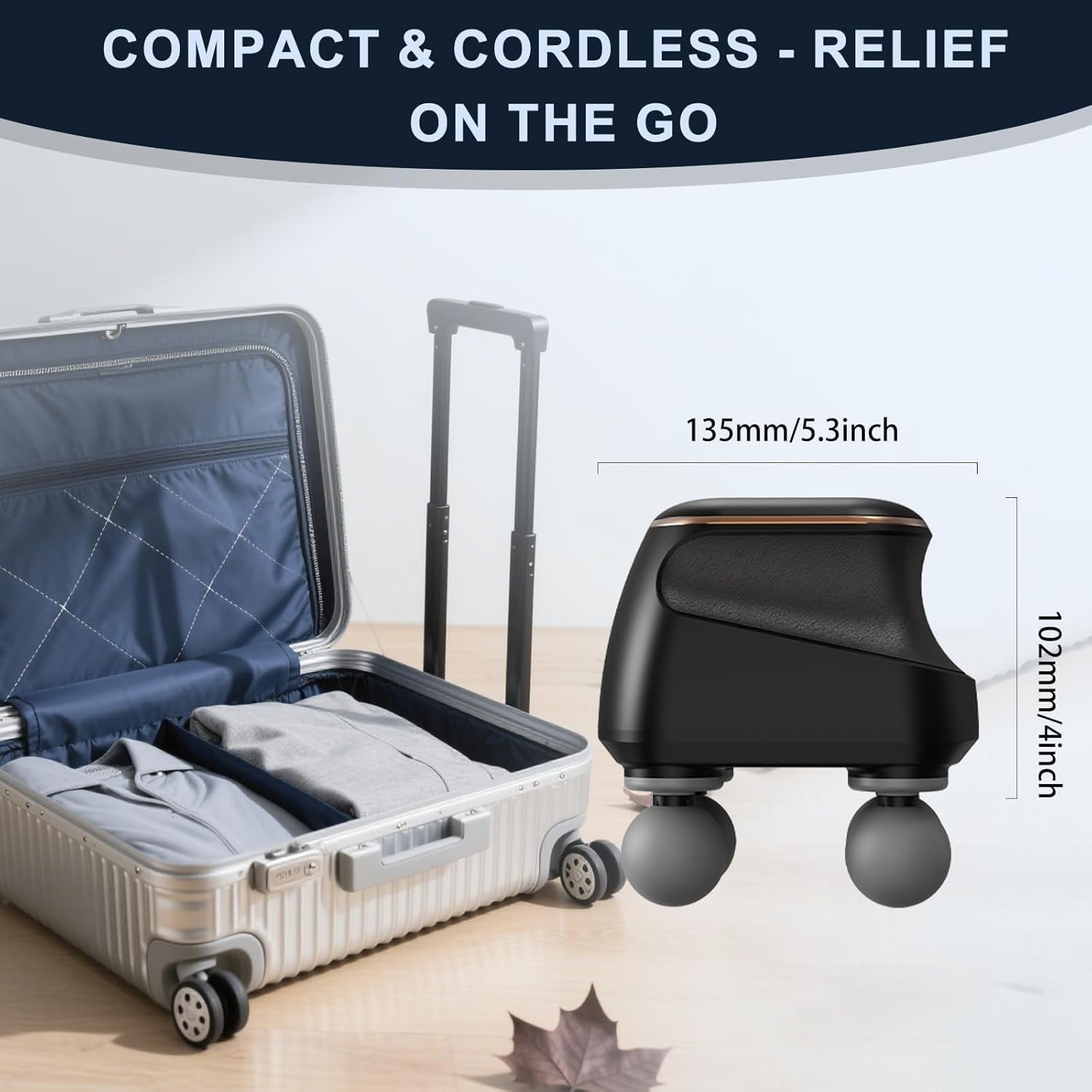4 Head Massage Gun Deep Tissue, Mini Percussion Muscle Massager for Pain Relief