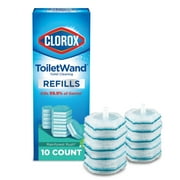 Clorox ToiletWand Disinfecting Brush Refills, Dispsable Toilet Bowl Cleaner, Rainforest Rush, 10 Count