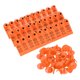 thumbnail image 1 of Paquete de 50 etiquetas para orejas de ovejas número 001-050, etiquetas de ganado TPU para vacas/ovejas/ganado/cerdo [Naranja], 1 of 6