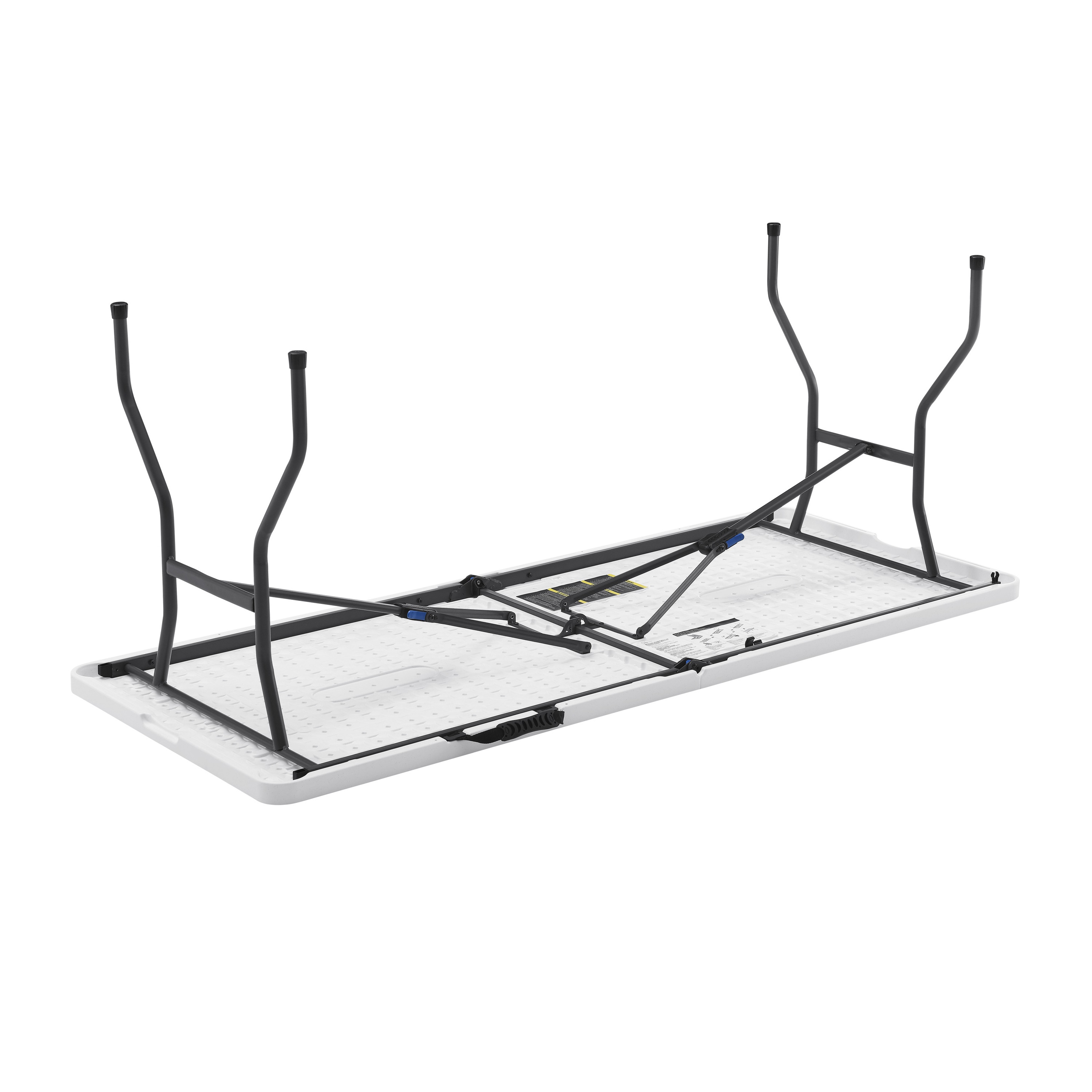 Mainstays 6 ft Rectangle Fold-in-Half Folding Table, White photo 7