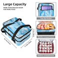 thumbnail image 3 of Cloud Double Layered Insulated Refrigerated Lunch Bag with Two Compartments, Large Capacity, and Hand Carry - 7.1x11.4x16.1 inches, 3 of 6
