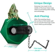 NEPTONION Hookable Chameleon Feeding Bowl Bugs Bar with Column for Prey to Climb and Move, Suitable for Lizard, Bearded Dragon, Iguana, Gecko, Toad, Frog