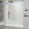 thumbnail image 2 of LiviNest Frameless Double Sliding Shower Door: 68-72 Inch Adjustable Width 10mm Tempered Glass - Soft Close Waterproof Design for Hotel Bathroom Upgrade & Commercial Installation, 2 of 6