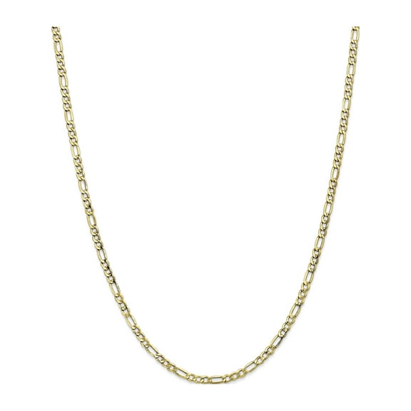 10K Yellow Gold 3.5mm Semi-Solid Figaro Chain (16 X 3.5) Made In South Africa 10bc93-16