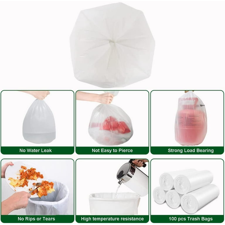 Small Trash Bags Biodegradable, Magesh 4 Gallon Trash Bag/Garbage Bags,  Extra Strong 150 Count Small Garbage Bags 4 Gallon Leak-proof, Unscented  for