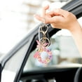 thumbnail image 3 of O Fashion Resin Letter Keychain, Butterfly Tassel Pendant With Gradient Design And Shiny Letters, Multi-Functional Use For Backpack And Car Keys, 3 of 5