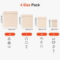 thumbnail image 5 of MADIKA 100% Cotton Mesh Laundry Bags, Premium Soft, No Dye, Set of 4, Natural, 5 of 8
