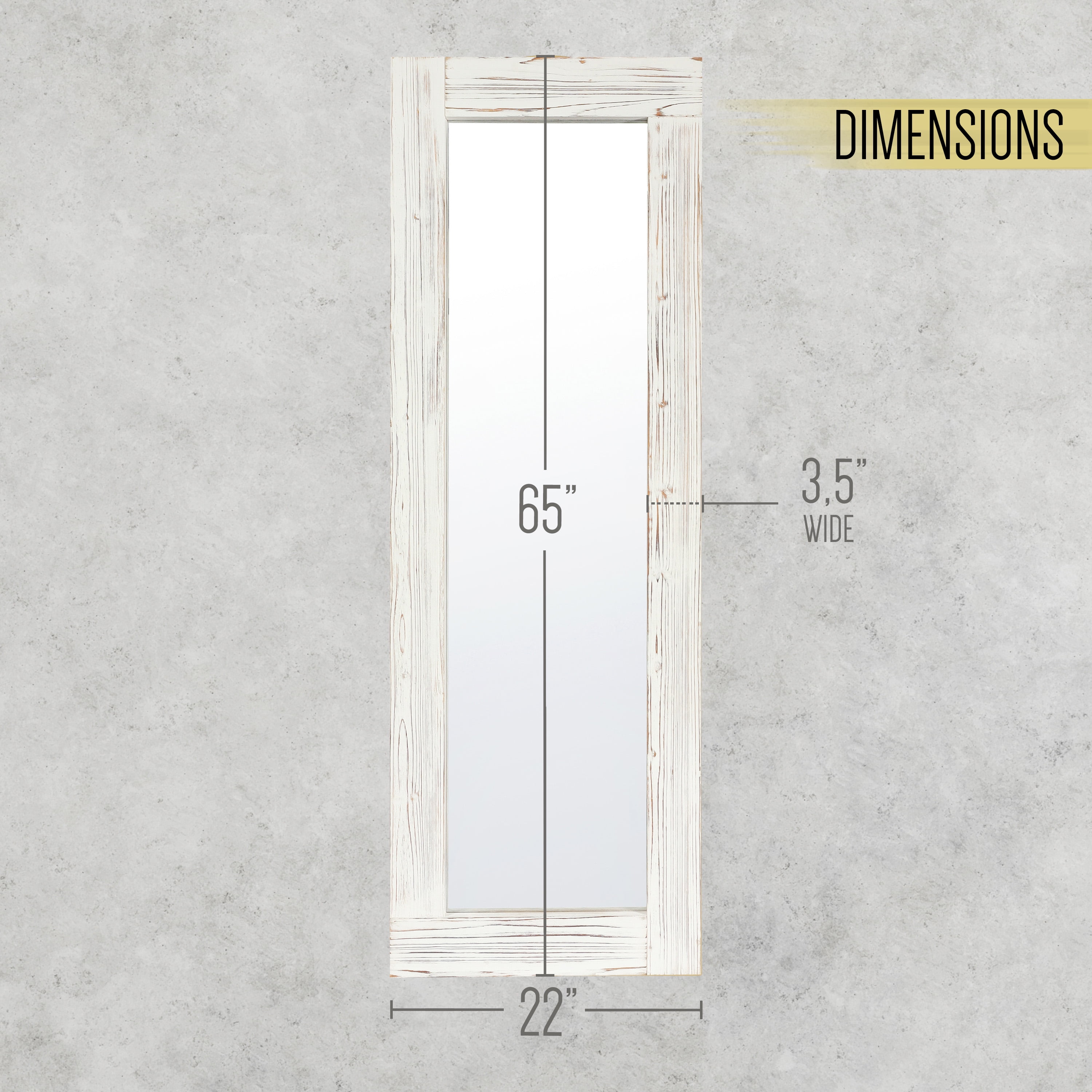 HBCY Creations Rectangle Wall Mirror, 22