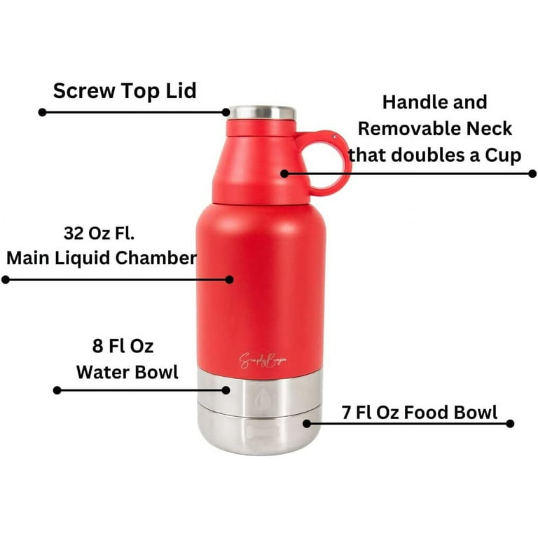 Water bottle with detachable dog cheap bowl