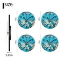 thumbnail image 2 of Non-Ticking Silent Clock Battery Operated Analog Clcok Round Wall Clocks Decorative for Living Room-Daisy Flower on Blue Wooden Style(12inch), 2 of 4