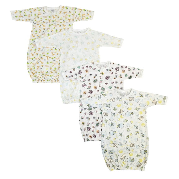 Bambini Layette Newborn Baby Girls 4 Piece Gown Set
