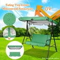 thumbnail image 6 of pdqouc Porch Swing Replacement Canopy Cover Set, Sun Shade Awning Top 142x120x18cm and Seat Cover 150x150x10cm, for Outdoor Garden Patio Yard, Easy Install, 6 of 9