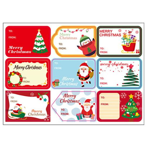 KABOER 6/9 PCS Christmas Gift Labels,Christmas Name Tags Stickers Kits Christmas Self Adhesive ...