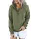 thumbnail image 1 of Sudadera larga del invierno del otoño de la manga del jersey con capucha de la tapeta del botón de las mujeres, 1 of 4