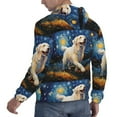 thumbnail image 6 of Naloa Vintage Starry Sky Labrador Men's Casual Hooded Collar Drawstring Hoodies Pullover Sweatshirts Casual Long Sleeve Shirts-X-Large, 6 of 7