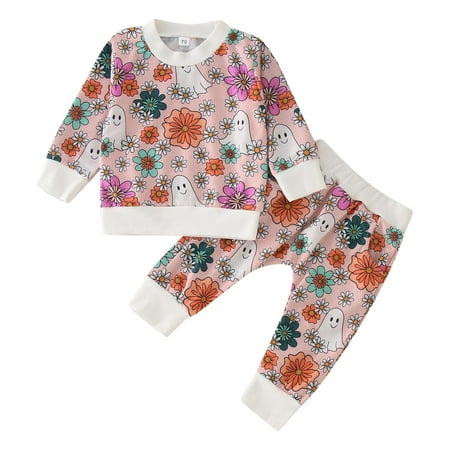 

Toddler Boys Girls Long Sleeve Cartoon Prints T Shirt Pullover Tops Pants Outfits Fall Baby Boy Clothes Infant Boys Clothes Baby Boys Christening Clothing
