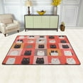 thumbnail image 2 of Cute Cat Meow Rugs Washable Cover Floor Rug Carpets Bathroom Decorations For Kitchen Bedroom Indoor 72"X48", 2 of 4