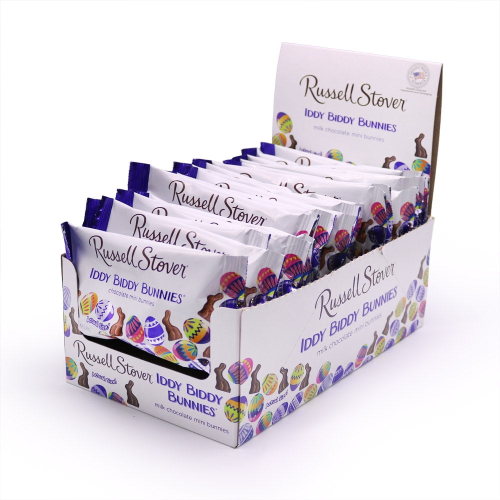 Russell Stover Milk Chocolate Iddy Biddy Bunnies 1.4oz. Bag