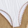thumbnail image 4 of dmqupv Bathing Suit Girls Swimsuits Ruffled Round Neck One Piece Bathing Suits UPF 50+ Summer Swimwear for Kids White,11-12 Years, 4 of 6