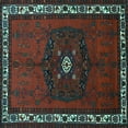 thumbnail image 1 of Ahgly Company Indoor Square Persian Light Blue Traditional Area Rugs, 5' Square, 1 of 4