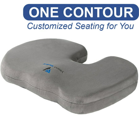 Vaunn Medical Coccyx Seat Cushion with Removable and Washable Cover, Alleviates Tailbone and Sciatica Pain, Supports and Contours to Lower (Best Way To Cure Lower Back Pain)