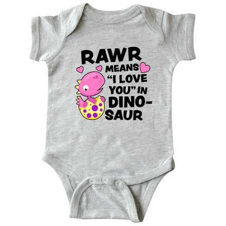 

Inktastic Rawr Means I Love You in Dinosaur Valentine in Pink Gift Baby Girl Bodysuit