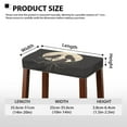 thumbnail image 3 of Jiueut Crow Moon Pattern 6 Pieces Rectangle Bar Stool Covers, Non Slip Bar Stool Chair Seat Covers Washable Rectangle Chair Slipcover with Elastic Band for Living Room, 3 of 7