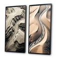 thumbnail image 3 of Designart "Desert Oasis Rivers among Eternal Dunes I" Desert Framed Wall Art Set Of 2 - Global White Framed Canvas Set For Living Room Decor, 3 of 6