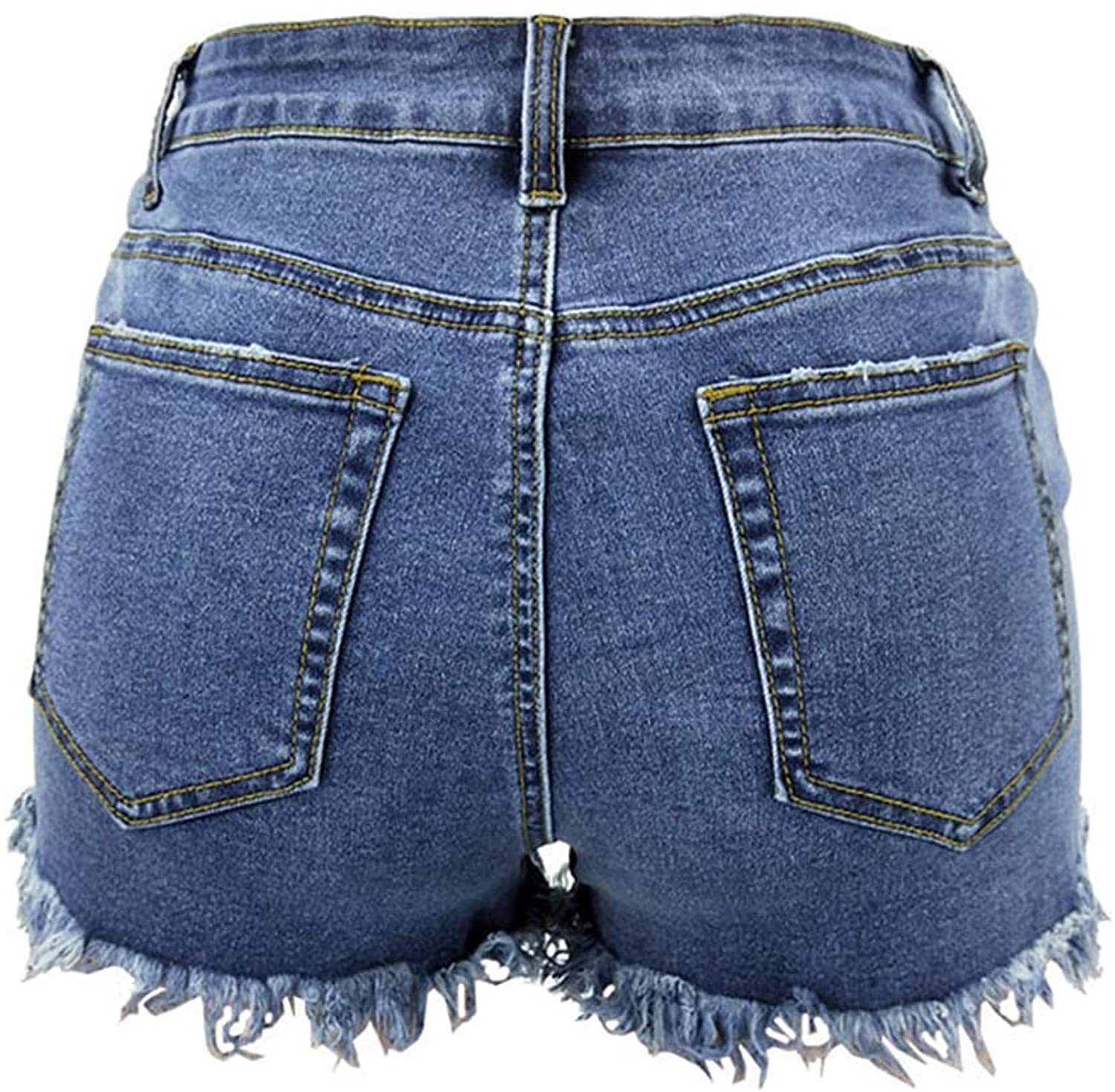 Ripped Jean Shorts for Women Casual Mid 