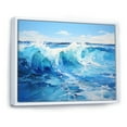 thumbnail image 2 of Designart "The Oceans Infinite Sapphire Beauty II" Landscapes Floater Framed Canvas Wall Art, 2 of 7