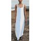 thumbnail image 2 of Vestido CHARTOU de verano para mujer, sin mangas, lino, azul, talla M, 2 of 5