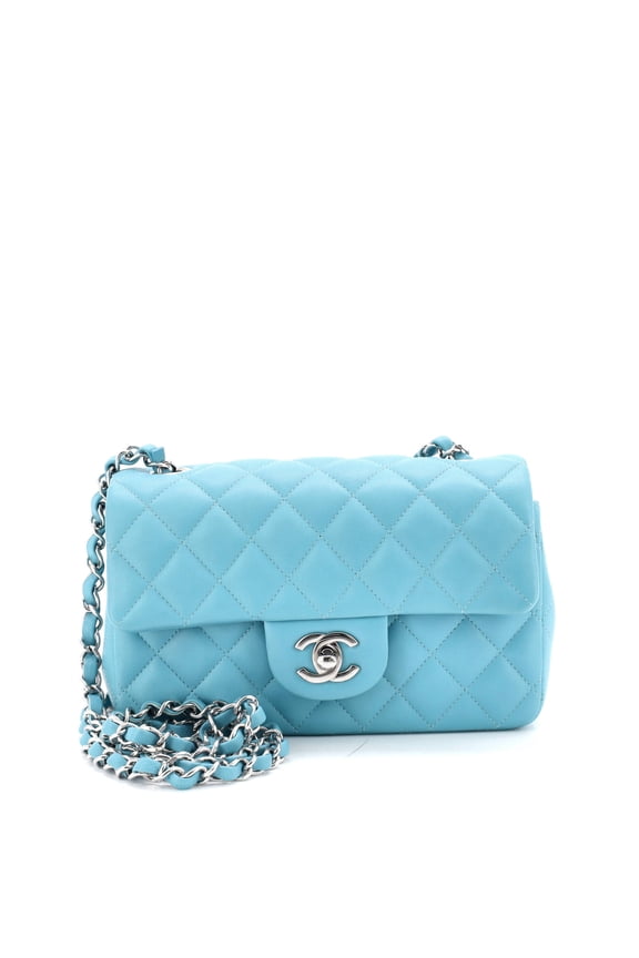 Pre-Owned Classic Single Flap Bag Quilted Lambskin Mini By Rebag