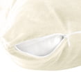 thumbnail image 4 of Funda de almohada decorativa EVOLIVE, 54 x 21 pulgadas, color crema Micromink, 4 of 5