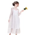 thumbnail image 4 of Sunny Fashion Girls Dress Lace Long Sleeve Off White Wedding Party 10 Years, 4 of 5