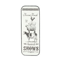 DecMode Indoor Black Metal Farmhouse Sign Wall Decor