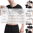 thumbnail image 3 of Lanyiu Mens Big & Tall Sweat Shaper Top Zip Up Crew Neck Short Sleeve Tops Tee Sauna Shirt for Gym, Workout, 3 of 6