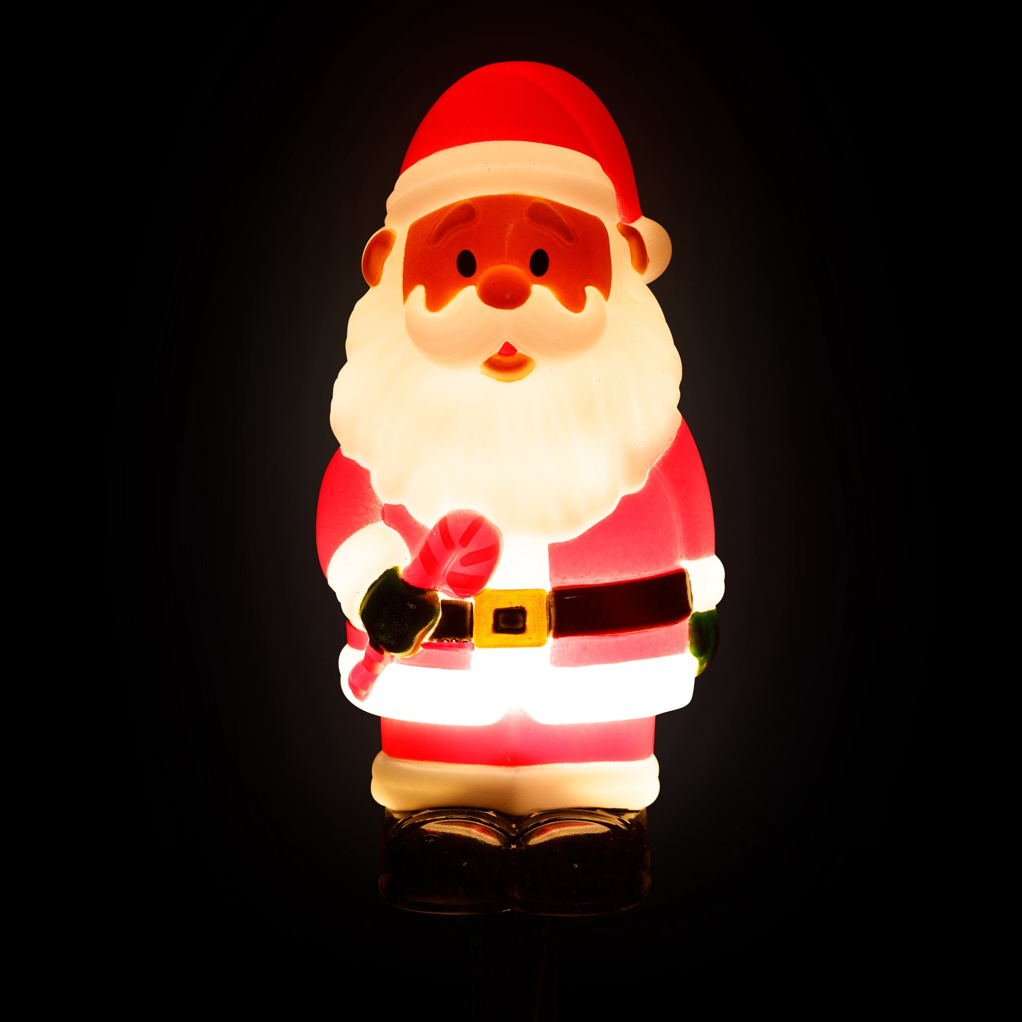 Santa with Candy Cane Outdoor Christmas Pathway Markers - 16.75" - Set of 3