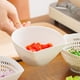 thumbnail image 5 of Cesta de drenaje para verduras, colador de cocina de plástico de doble capa con asa para frutas y alimentos., 5 of 14
