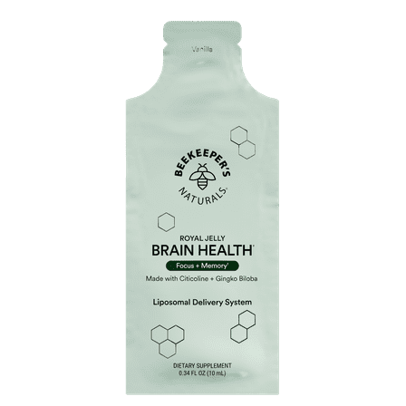 Beekeeper's Naturals Royal Jelly Brain Health Liposomal Singles - Cognitive Support Supplement