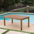 thumbnail image 2 of Caroline Outdoor 7-Piece Acacia Wood Dining Set with Expandable Dining Table, Teak Finish, 2 of 9