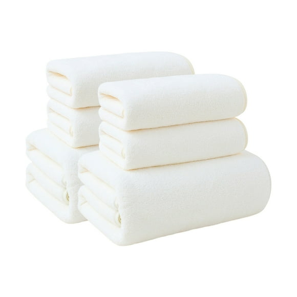 TACILIP 6 Pcs Bath Towels Set For Bathroom Cotton Thick Soft Absorbent Towel Set Of 6 Household Wash Face Gift Towel Towels Set, Gifts for Men