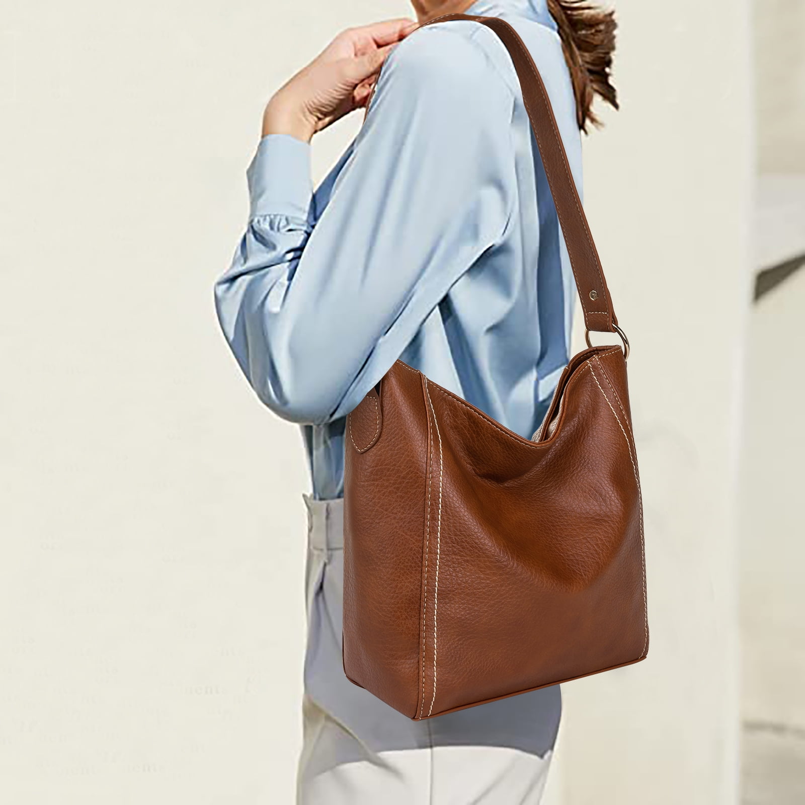 Montana West Hobo Bags for Women Vegan Leather Shoulder Purses and Handbags, Brown